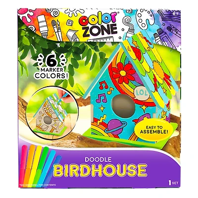 12 Pack: Color Zone® Doodle Birdhouse Kit