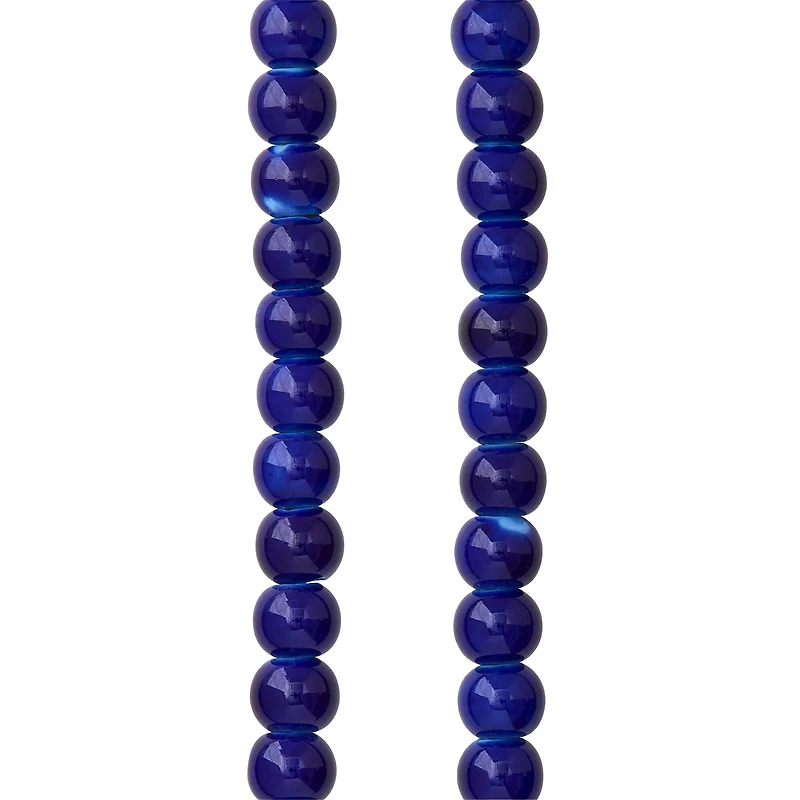 12 Pack: Sapphire Ceramic Round Beads, 6mm by Bead Landing™