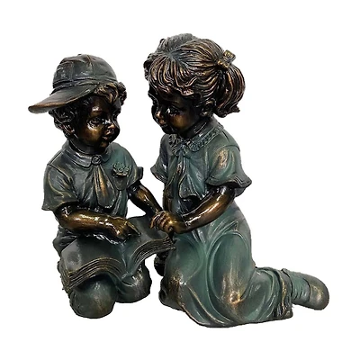 Santa's Workshop 12" Boy & Girl Reading