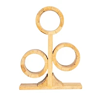 Hello Honey® 15.25" Natural Mango Wood Circular Wine Rack