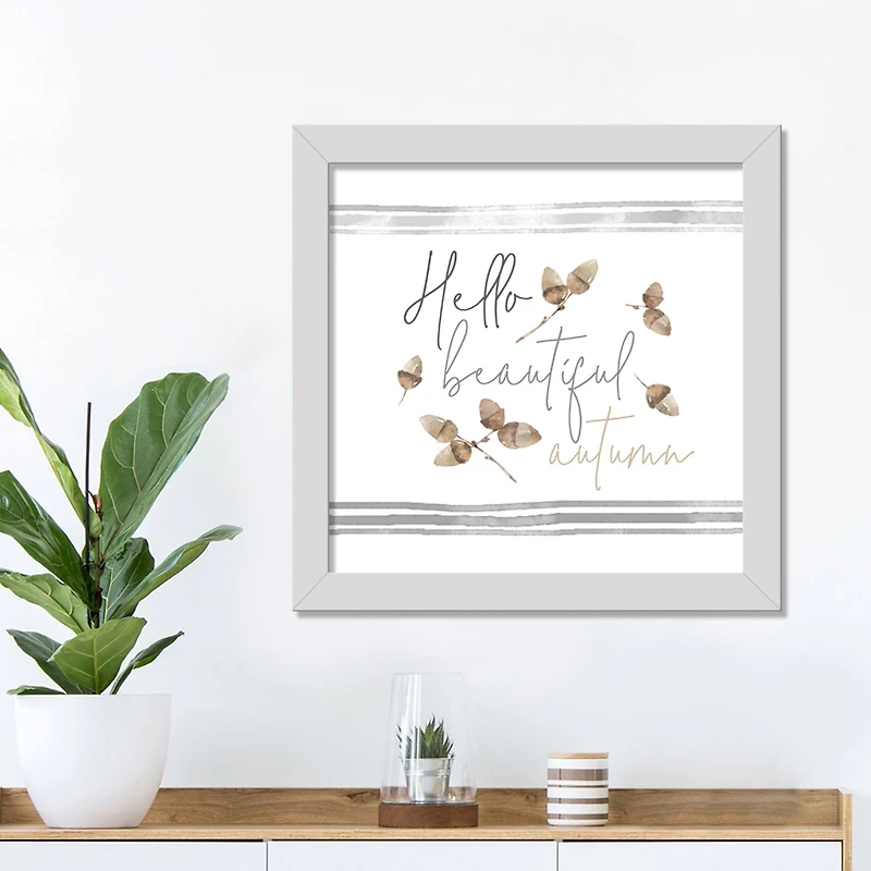 Hello Autumn Framed Print Wall Art