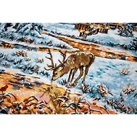 Luca-S Snowy Cabin Counted Cross Stitch Kit