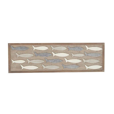 42" Gray Wood Coastal Wall Decor