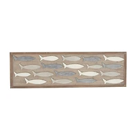 42" Gray Wood Coastal Wall Decor
