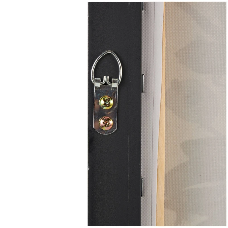 30" x 40" Blue Canvas Floral Bouquet Framed Wall Art with Silver Frame