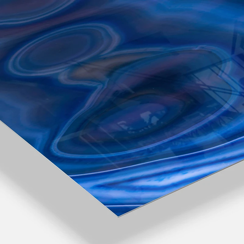 Designart 'Blue Agate Stone Design Modern Rectangular Wall Clock