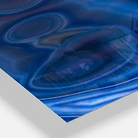 Designart 'Blue Agate Stone Design Modern Rectangular Wall Clock