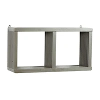Gray Wood Contemporary Wall Shelf, 12" x 23" x 7"