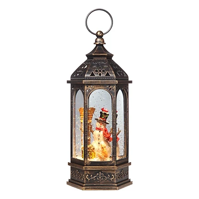Haute Decor 11" Snowburst™ Plastic Lantern with Snowman