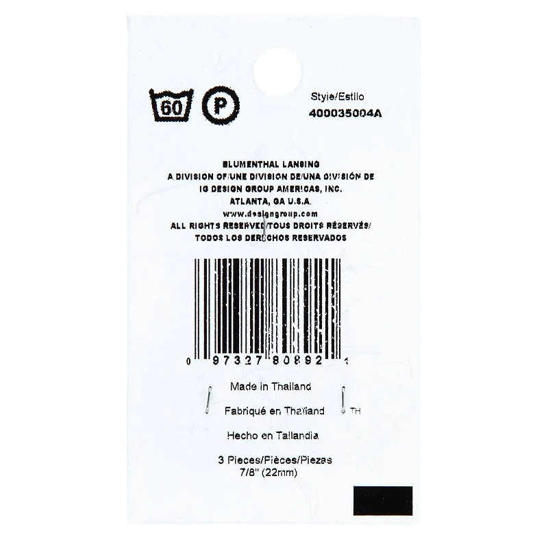 Spectrum Cool 7/8" Green 2-Hole Buttons, 3ct.