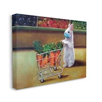 Stupell Industries Bunny Shopping in Face Mask Wall Art