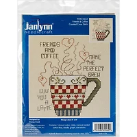 Janlynn® Friends & Coffee Mini Counted Cross Stitch Kit