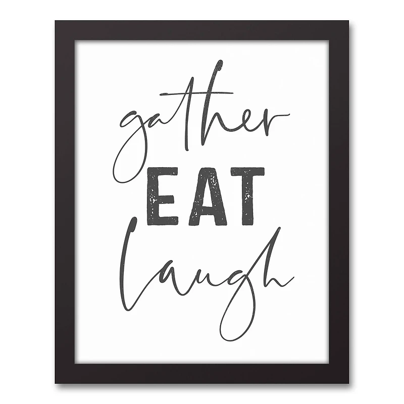 Gather Laugh 11" x 14" Black Framed Canvas