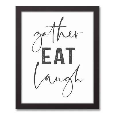 Gather Laugh 11" x 14" Black Framed Canvas