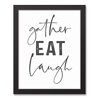 Gather Laugh 11" x 14" Black Framed Canvas
