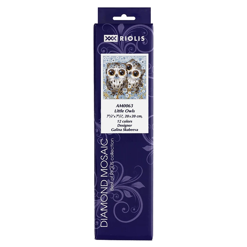 RIOLIS Little Owls Diamond Mosaic Kit, Square Diamonds