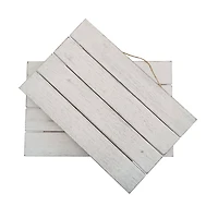 17" Whitewashed Plaque by Make Market™, 2ct.