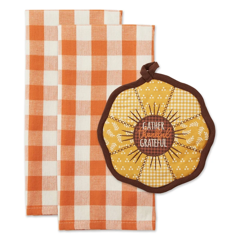 DII® Sunflower Potholder & Dishtowel Gift Set