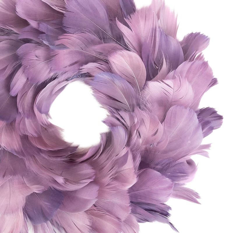 10" Layered Purple Feather Christmas Wreath