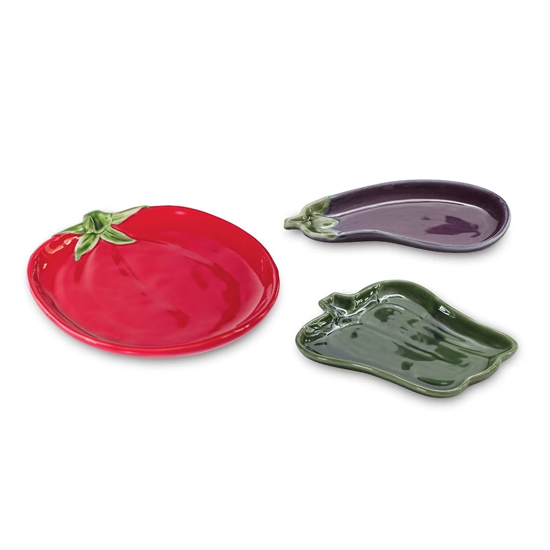 Ceramic Vegetable Plates Set