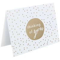 JAM Paper A1 White & Gold Dots Blank Greeting Cards & Envelopes, 10ct.