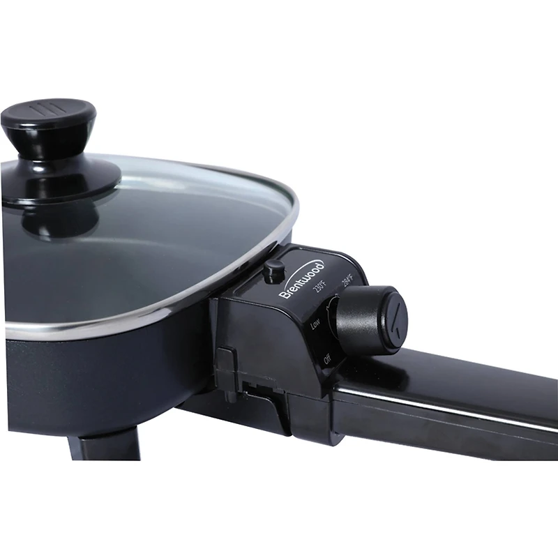 Brentwood 6" Black Nonstick Electric Skillet with Glass Lid