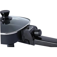 Brentwood 6" Black Nonstick Electric Skillet with Glass Lid
