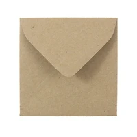 JAM Paper 3.13" x 3.13" Brown Kraft Bag Square Recycled Invitation Envelopes