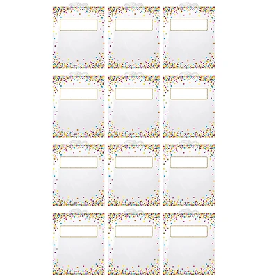 Ashley Productions® 10.5" x 12.5" Hanging Confetti Pattern Storage/Book Bags, 12ct.
