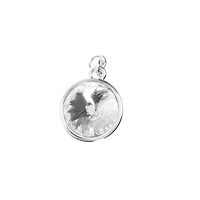 Clear Austrian Crystal Rivoli Cut Charm in Silver Setting by Bead Landing™