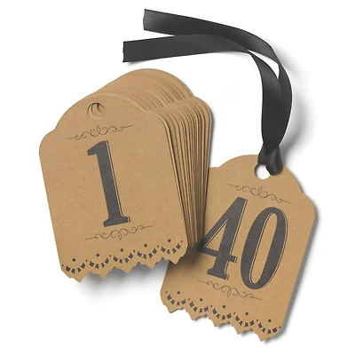Hortense B. Hewitt Co. Vintage Kraft Table Number Tags