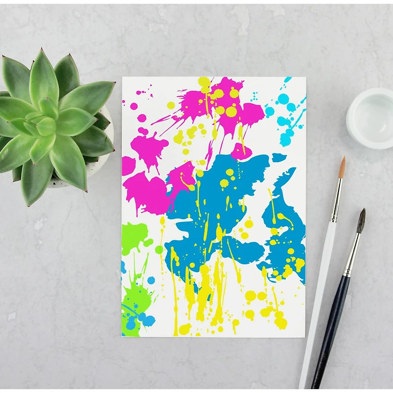 PA Essentials 6'' x 6'' Paint Splatter Layer Pack Stencil Set, 3ct.