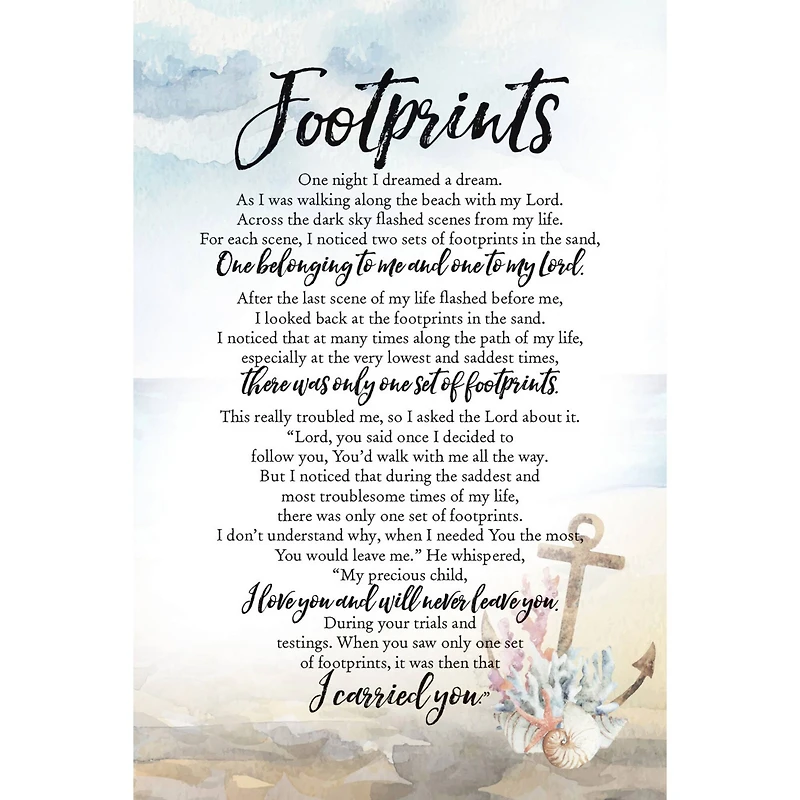 Footprints Woodland Grace Series Plaque with Easel