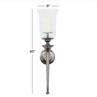 30" Silver Traditional Wall Sconce