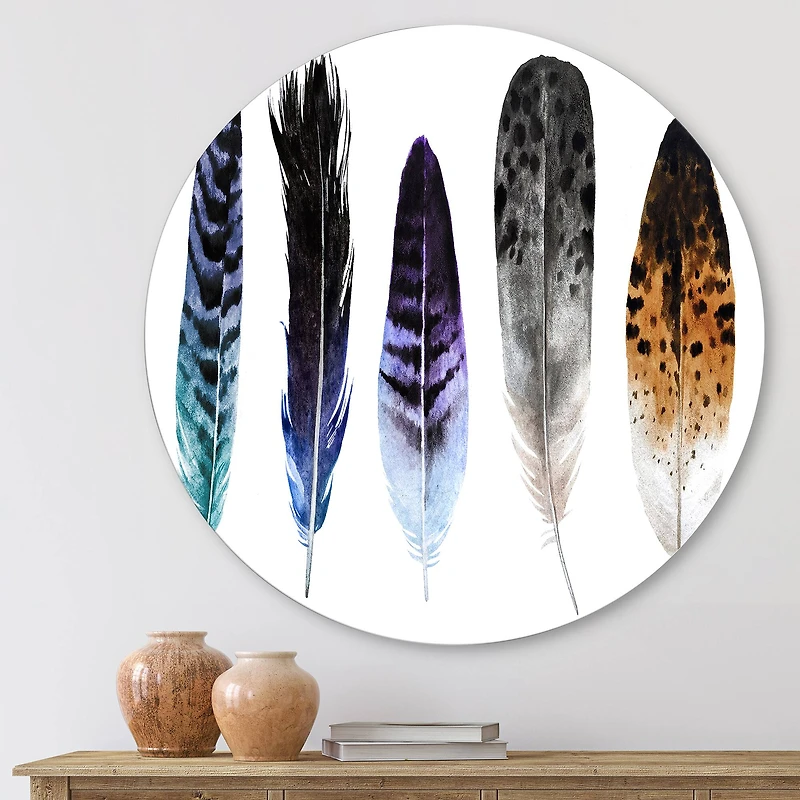Designart - Colourful Boho Feathers II