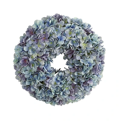 16" Blue Hydrangea Wreath