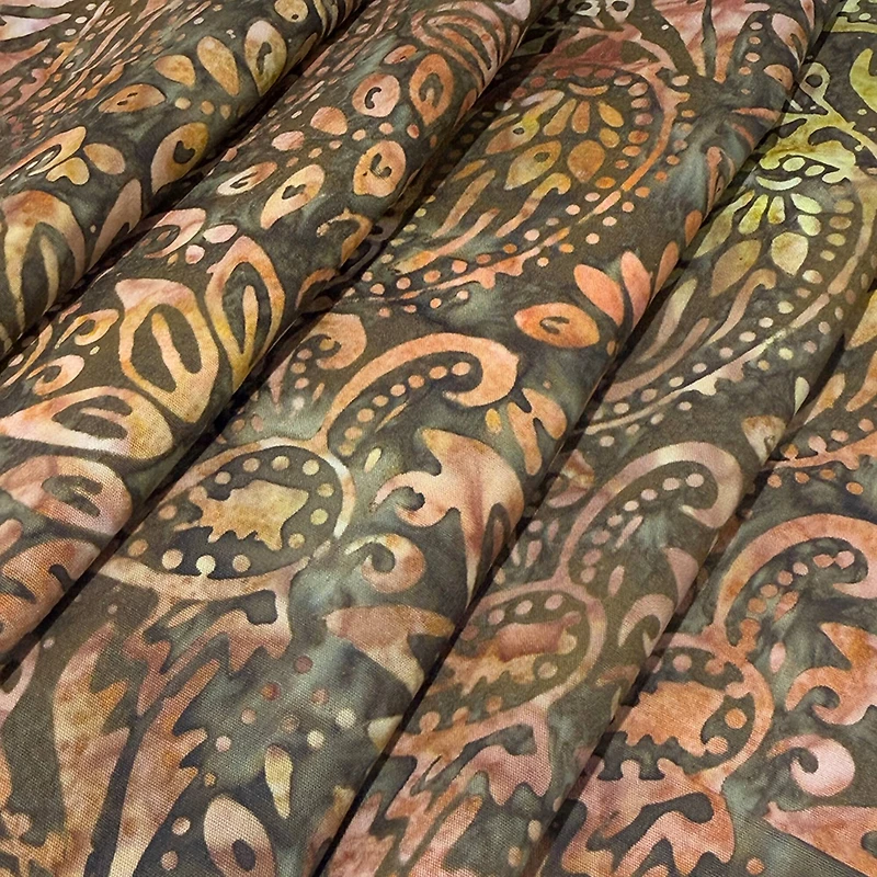 Feldman Premium Indonesian Batik Brown Paisley Fabric