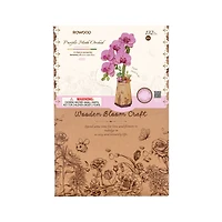 Rowood Purple Moth Orchid Wooden Bloom Craft