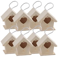 8 Pack: 3.5" Wood Heart Birdhouse by Make Market®