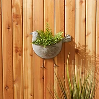 DII® 12.5" Bird Galvanized Wall Planter