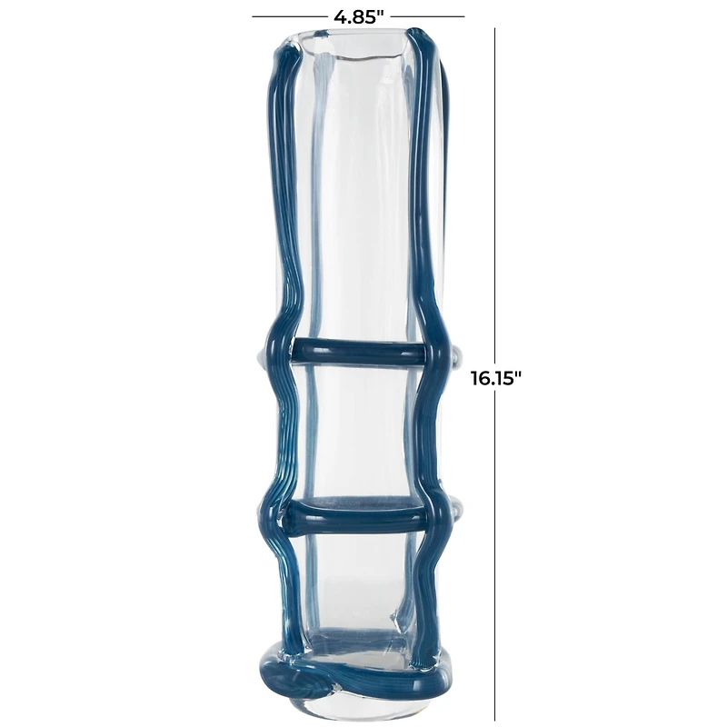 Recycled Glass Vase with Glass Framing