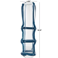 Recycled Glass Vase with Glass Framing