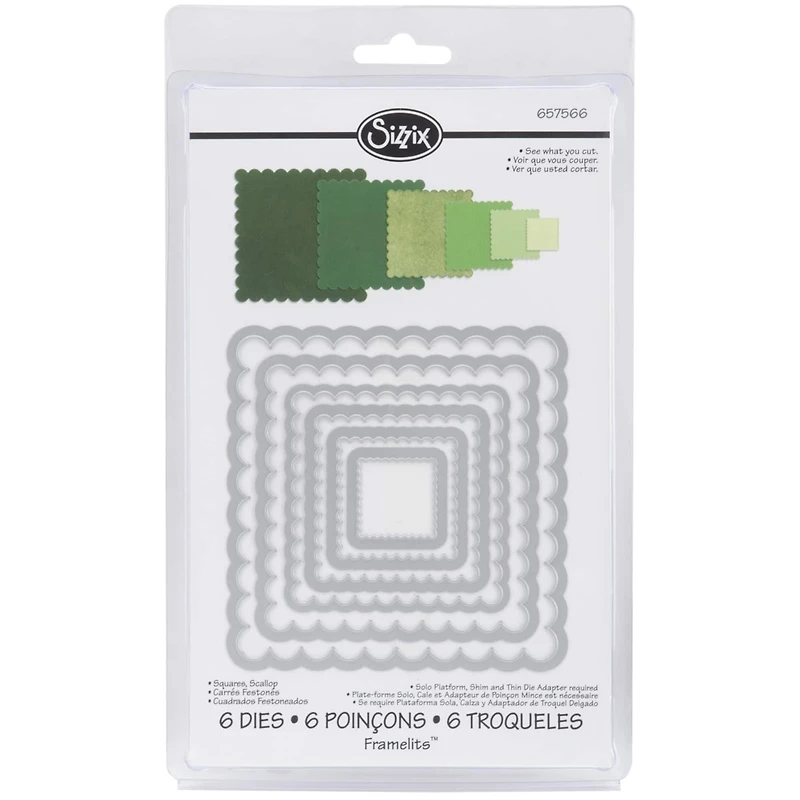 Sizzix® Framelits™ Scallop Squares Die Set