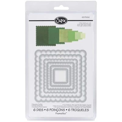 Sizzix® Framelits™ Scallop Squares Die Set