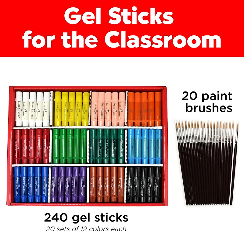 Faber-Castell® 240-Piece Gel Stick School Pack