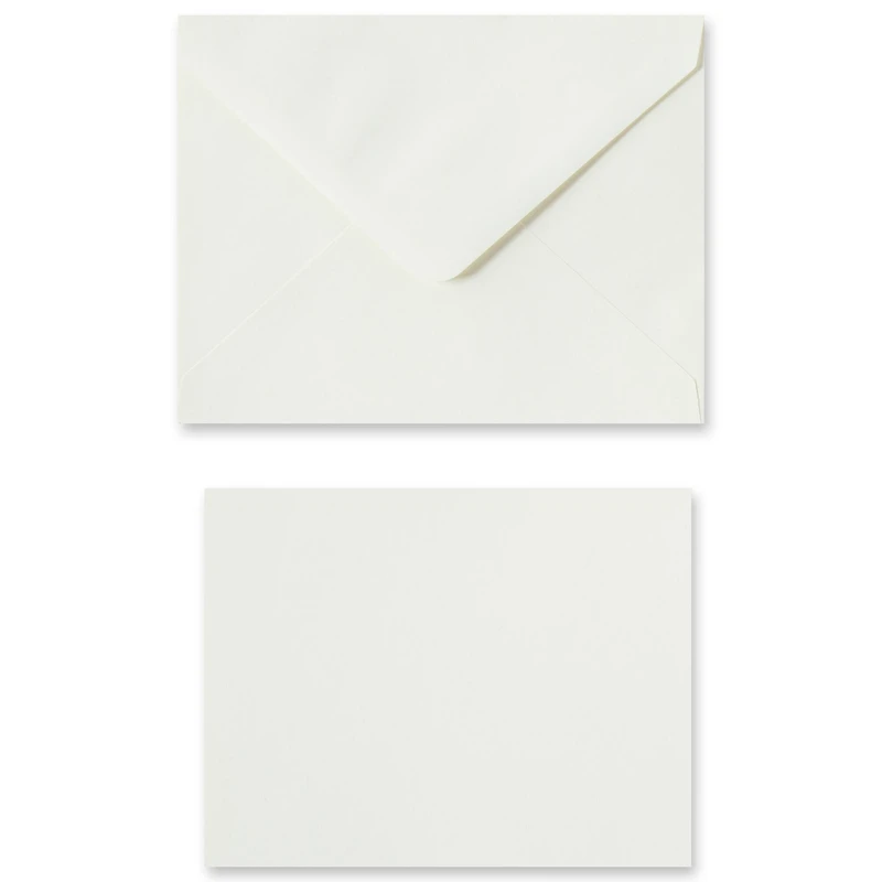50 Sets of Ivory Flat Cards & Envelopes by Recollections™, 4.25" x 5.5"