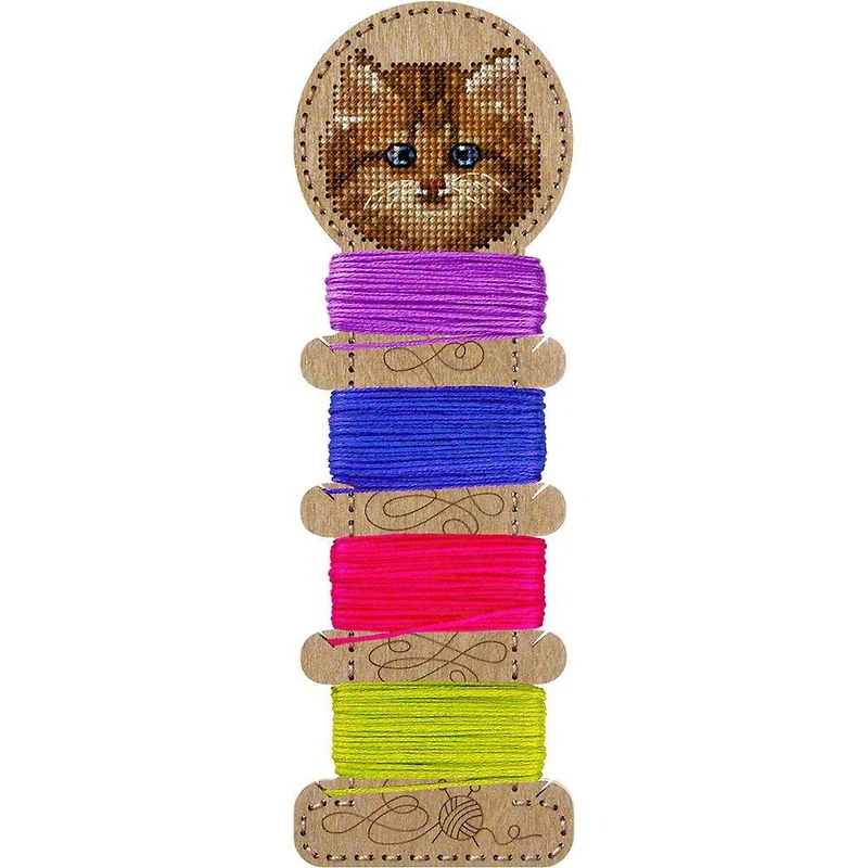 Wonderland Crafts Cat Embroidery Blank Wood Organizer