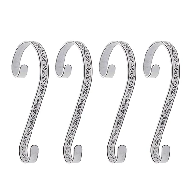 Haute Decor Stocking Scrolls® Holly Whitewashed Stocking Holders, 4ct.