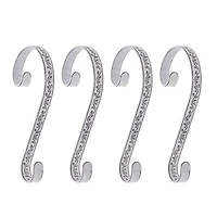 Haute Decor Stocking Scrolls® Holly Whitewashed Stocking Holders, 4ct.