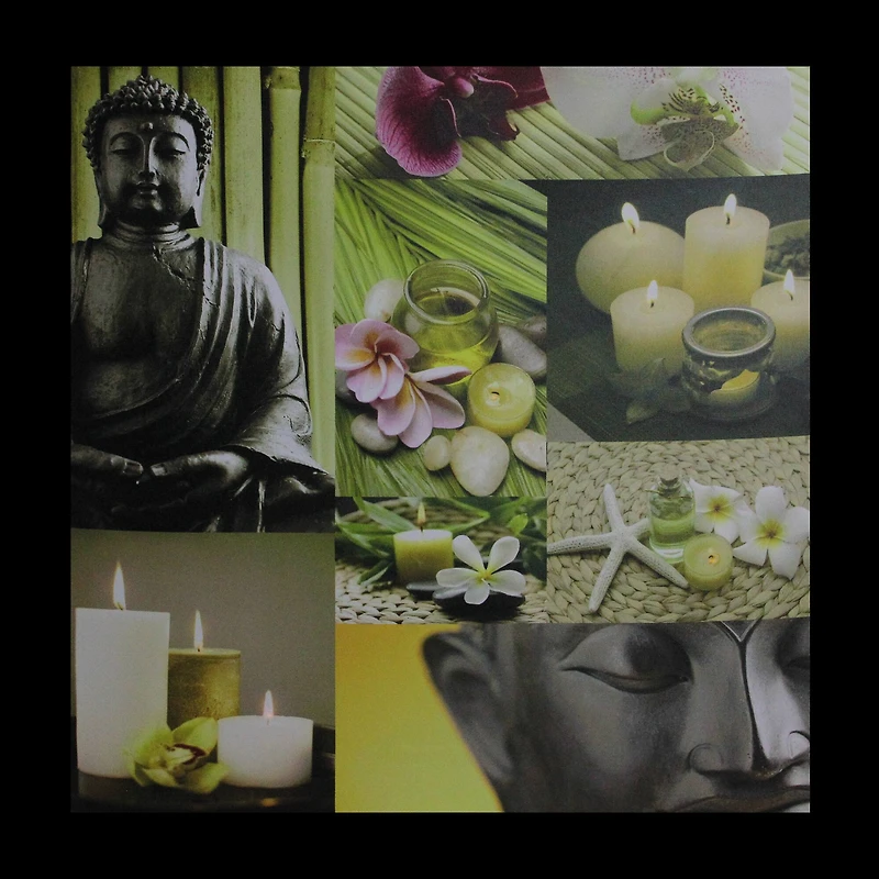 LED Buddha Collage Canvas Wall Art
